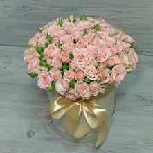 Цветочная композиция из Розы в шляпной коробке #REPLACE_PRED# Куликовых Копанях
