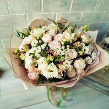 Букет цветов из:  Альстромерии, Розы и Хризантемы #REPLACE_PRED# Куликовых Копанях