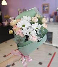 Букет милый в Куликовых Копанях Букет цветов из: Хризантемы и Розы в Куликовых Копанях
