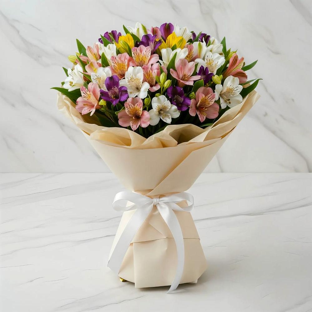 Букет цветов из: Альстромерии в Куликовых Копанях