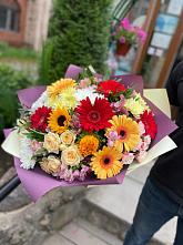 Букет цветов из:  Герберы, Ромашки, Хризантемы, Розы и Подсолнухи #REPLACE_PRED# Куликовых Копанях
