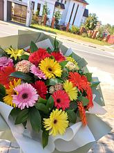 Букет цветов из:  Герберы #REPLACE_PRED# Куликовых Копанях