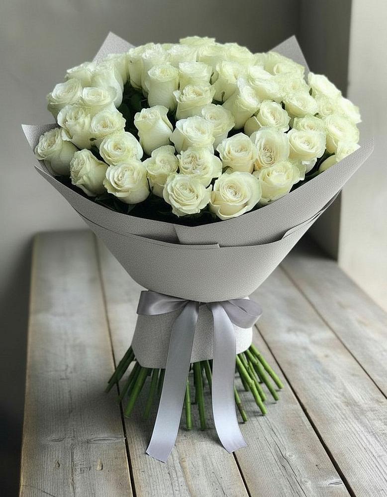 Букет 35 Белых роз в Куликовых Копанях