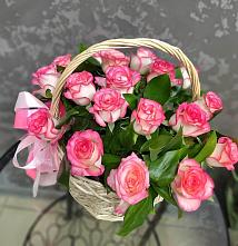 Цветочная композиция из Розы в корзине #REPLACE_PRED# Куликовых Копанях