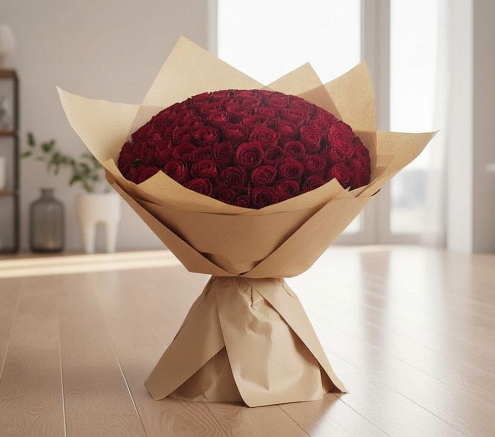 Букет 101 Красная роза в Куликовых Копанях