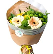 Букет герберы и розы в Куликовых Копанях Букет цветов из: Герберы, Розы и Хризантемы в Куликовых Копанях