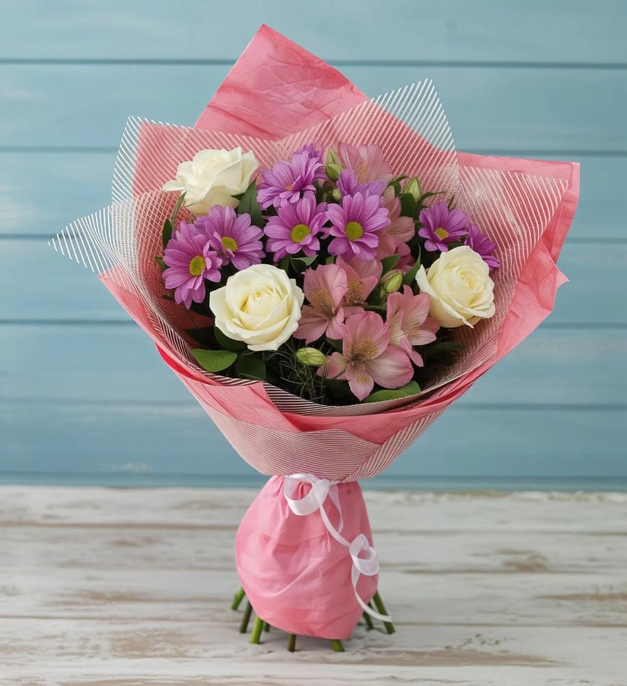 Букет цветов из: Герберы в Куликовых Копанях