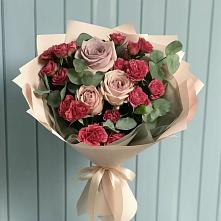 Букет цветов из:  Гвоздики и Розы в Куликовых Копанях