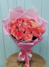 Букет 15 Розовых роз Равель в Куликовых Копанях