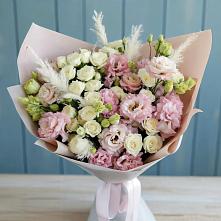 Букет цветов из:  Альстромерии и Розы #REPLACE_PRED# Куликовых Копанях